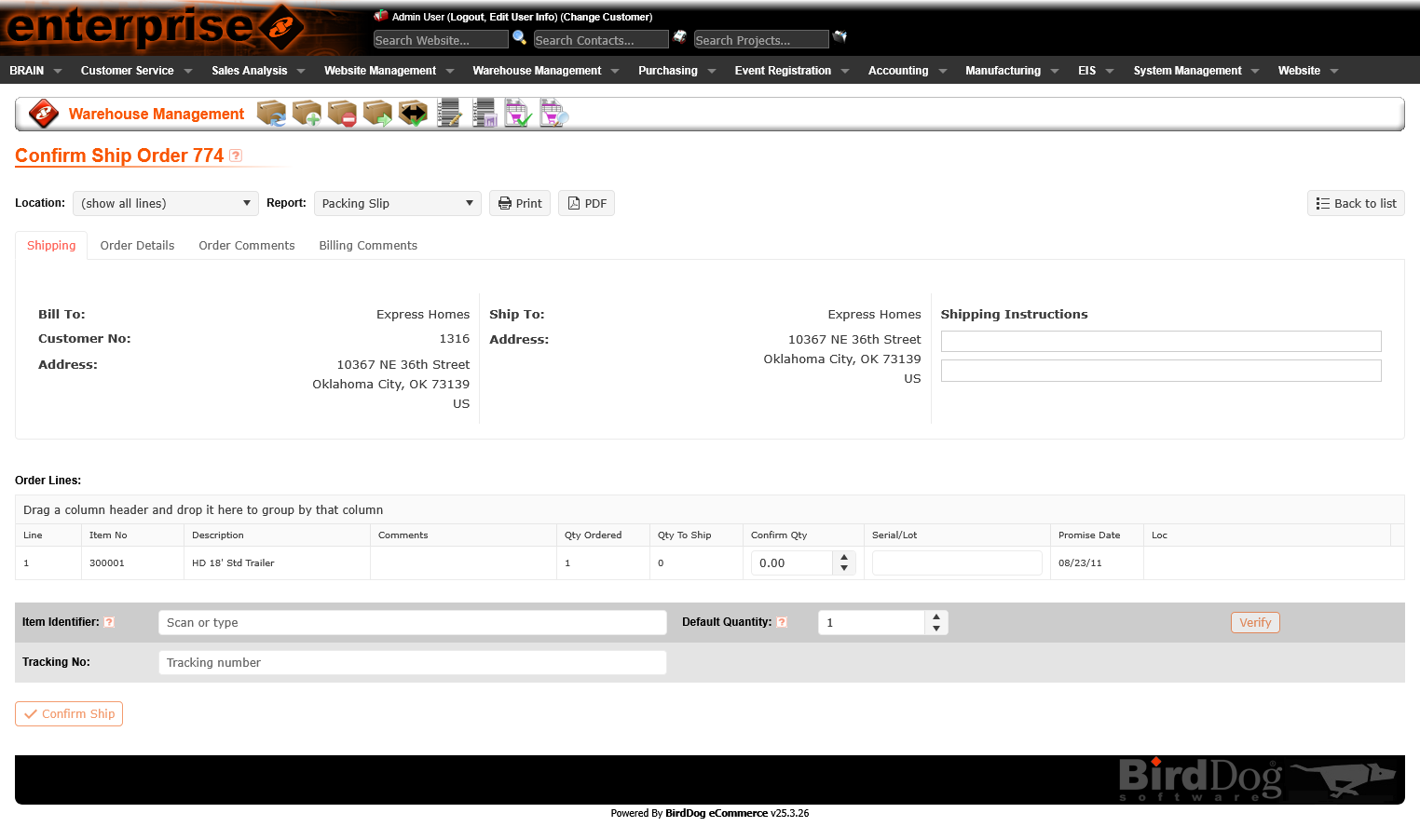 Confirm Ship Order — after