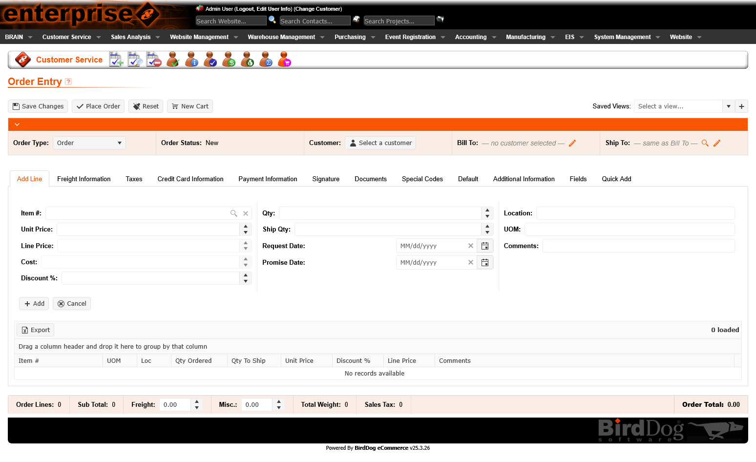 Order Entry — after