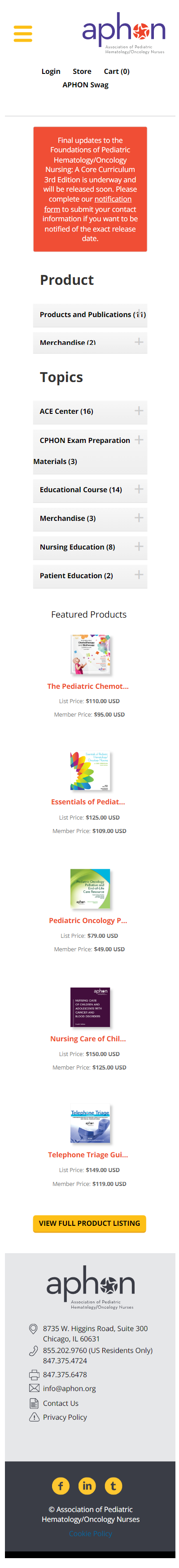 APHON store on mobile