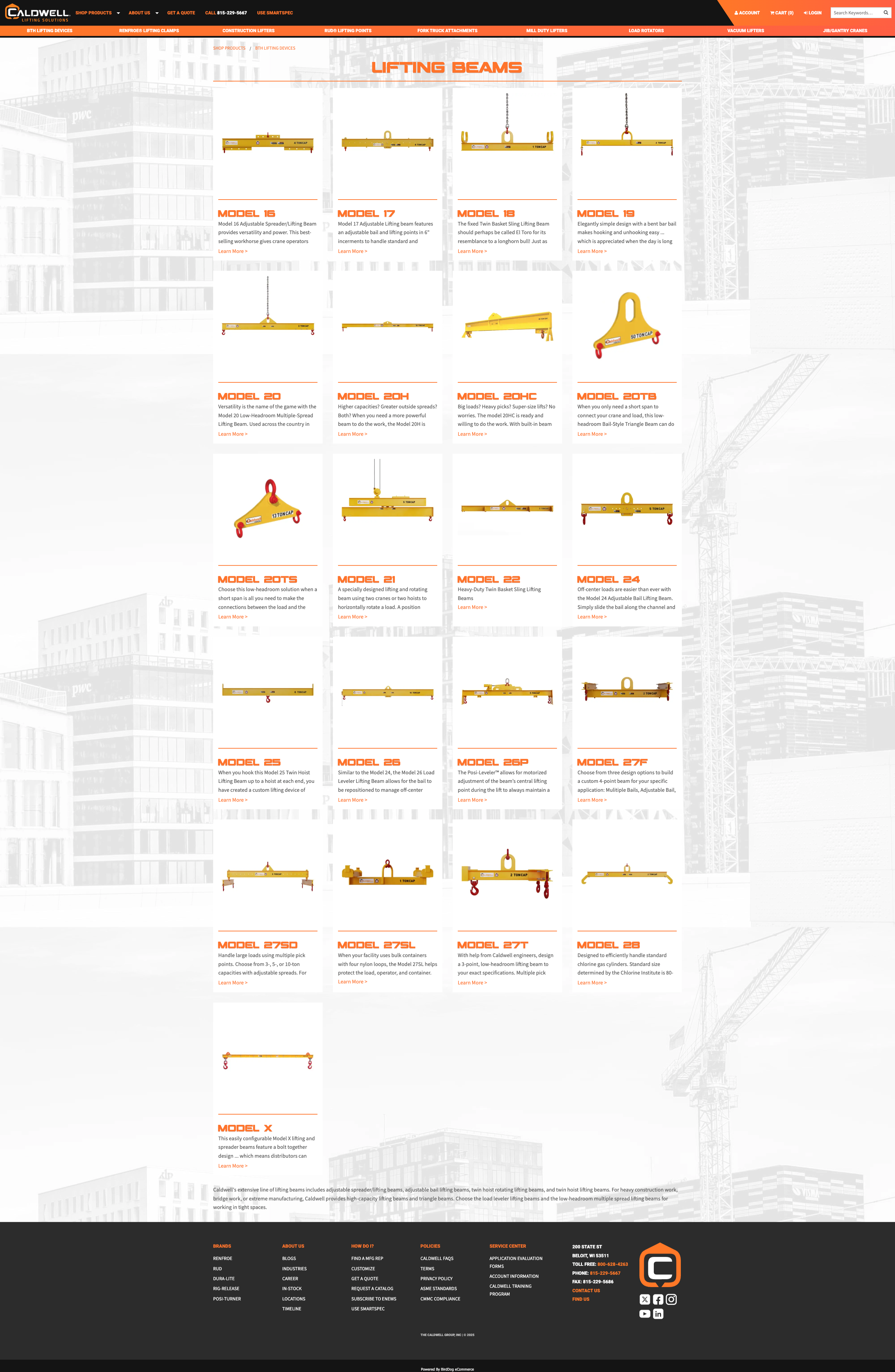 Caldwell product pages