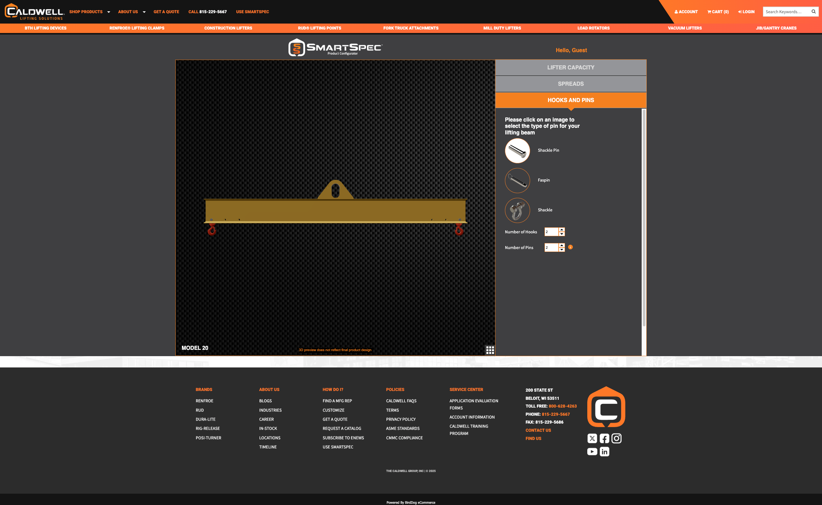 SmartSpec hooks and pins configuration