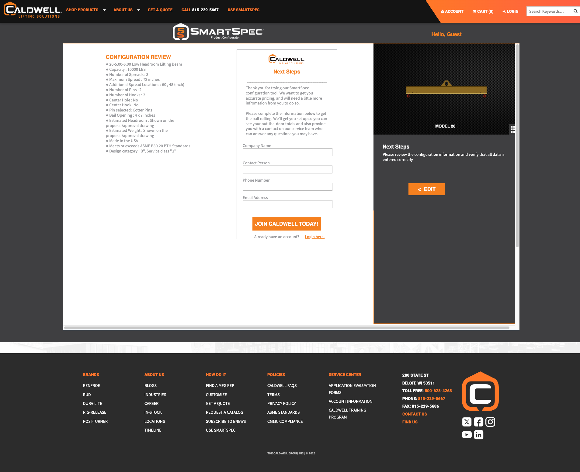 SmartSpec configuration options
